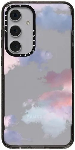Vista 36 de CASETiFY Funda de impacto para Galaxy S22+ - Adhesivo Aries Moross, color negro transparente