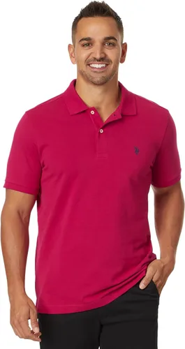 Vista 10 de Polo de piqué de algodón sólido para hombre con pequeño Pony Gris jaspeado