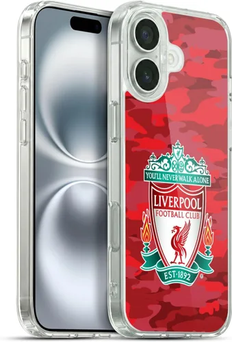 Vista 140 de Head Case Designs Funda de gel con licencia oficial del Liverpool Football Club Away Colourways Crest Camou [protección de grado militar] compatible