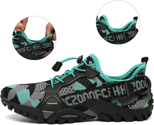 Vista 6 de TANGYUGEN Zapatos de agua para hombres y mujeres zapatos de senderismo al aire libre secado rápido zapatos de playa para viajes senderismo caminar