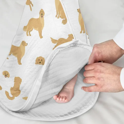Vista 4 de vvfelixl Saco de dormir para bebé, diseño de dinosaurios, divertido y brillante, para bebés de 0 a 6 meses