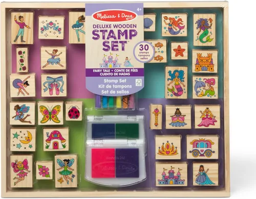 Vista 11 de Melissa & Doug Juego de sellos de madera de lujo: animales - 30 sellos, 6 marcadores, 2 almohadillas de sello
