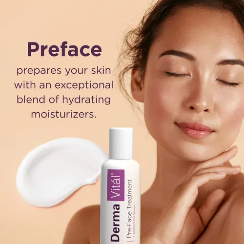Vista 3 de DermaVital Preface Treatment by DermaWand - Crema hidratante facial, crema antienvejecimiento con manzanilla y aloe, reduce la apariencia