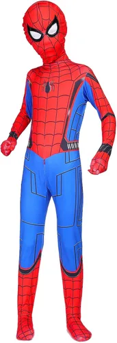 Vista 3 de JunPhaeton Disfraz de superhéroe para niños, disfraz de elastano para Halloween y cosplay