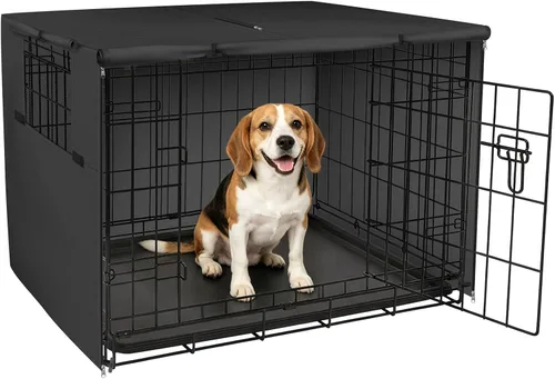 Vista 33 de Explore Land Funda para jaula de perro, 18 pulgadas, color negro