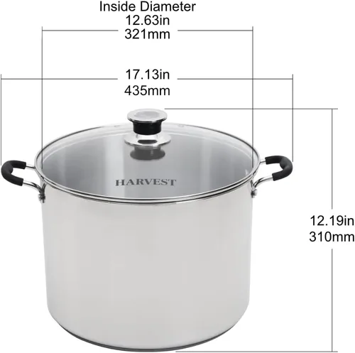 Vista 4 de Raíces & Branches Harvest - Olla de cocina para frascos, multiusos, de acero inoxidable, con indicador de temperatura, capacidad para 7 frascos