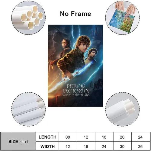 Vista 3 de BORIZ Póster de Percy Jackson y los Olímpicos, póster artístico y arte de pared, póster moderno para decoración de dormitorio familiar, 08 x 12