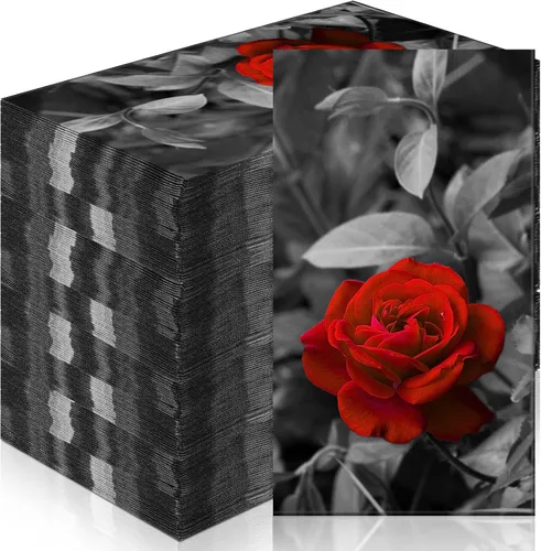Vista 8 de Paquete de 100 servilletas florales desechables de papel de 2 capas decorativas para cena, servilletas de cóctel de flores para baño, inodoro