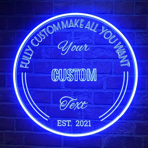 Vista 2 de Letrero de neón personalizado, letrero LED personalizado con nombre, decoración de pared de acrílico, para el hogar, dormitorio, boda, cumpleaños