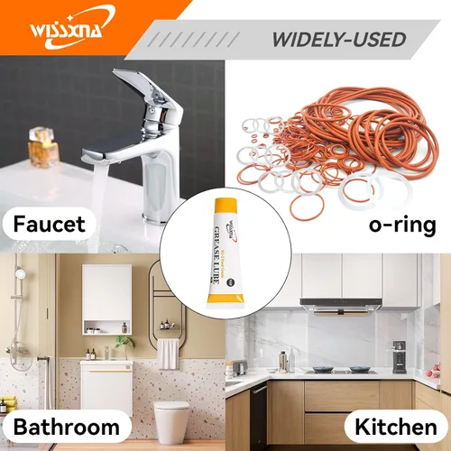 Vista 7 de Grasa de silicona, lubricante sanitario de grado alimenticio, lubricante para máquinas, previene que las válvulas y juntas tóricas se peguen, tubo