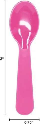 Vista 8 de Karat U2450 - Cuchara de degustación desechable, 2.9 pulgadas, color rosa (paquete de 4000)
