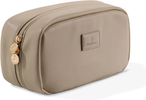 Vista 9 de Pocmimut Bolsa de maquillaje, bolsa de maquillaje plana abierta, accesorios para automóvil, organizador de artículos esenciales de viaje
