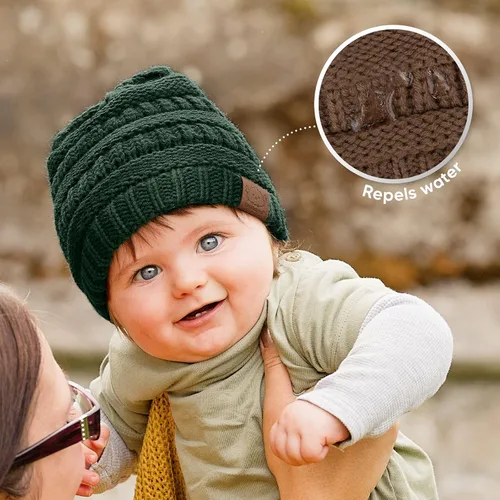 Vista 7 de Paquete de 3 gorros de bebé, sombreros para recién nacido, sombreros para bebé, sombreros para niña, gorro para recién nacido, gorro de invierno