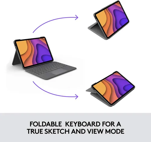Vista 11 de Logitech Folio Touch - Funda con teclado táctil y conector inteligente para iPad Air de 11 pulgadas (M2 y M3), iPad Air (4ª y 5ª generación)
