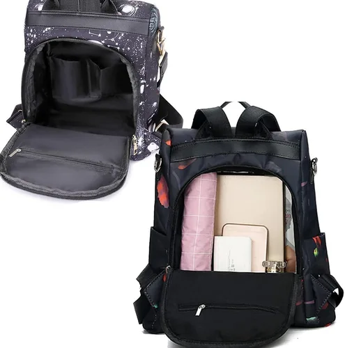Vista 11 de Mochila para mujer, impermeable, antirrobo, bolsa de viaje, estiloA , L, Mochila