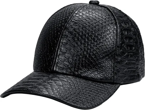 Vista 8 de INOGIH Gorra de béisbol de piel de serpiente unisex informal para papá, ajustable, para mujeres y hombres