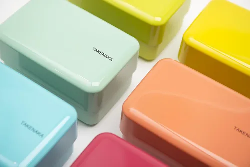 Vista 6 de TAKENAKA Caja Bento rectangular, menta