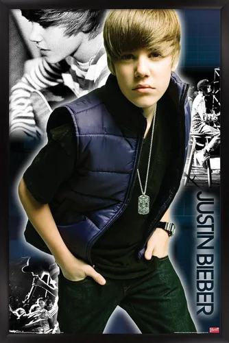 Vista 13 de Trends International Justin Bieber - Póster de pared genial, 14.725 x 22.375 pulgadas, versión enmarcada de madera de granero