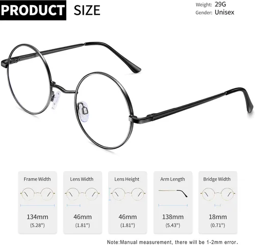 Vista 5 de Gafas de sol Joopin polarizadas, estilo Lennon, redondas, gafas de sol estilo hippy redondas para mujer y hombre