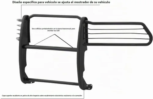 Vista 9 de Protección de parachoques modular Black Horse Grille Compatible con 09-10 Dodge Ram 1500 11-18 Ram 1500 19-24 Ram 1500 Classic