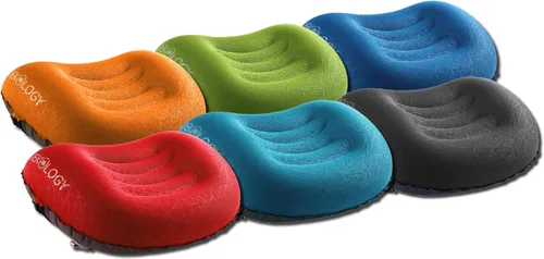 Vista 7 de Trekology Almohada inflable ultraligera de viaje para campamento - ALUFT 2.0 compresible, compacta, cómoda, ergonómica, para el cuello y el apoyo