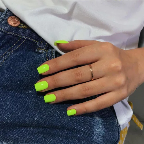 Vista 20 de Uñas postizas a presión color rosa bebé con forma de almendra, 48 piezas, uñas postizas gruesas neutras para mujeres, uñas de almendra medianas a