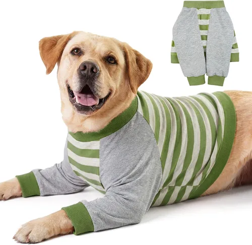 Vista 26 de FUAMEY Manga de recuperación para perros con protector de codo, camisa para perros para dejar de lamer las articulaciones, traje de manga larga