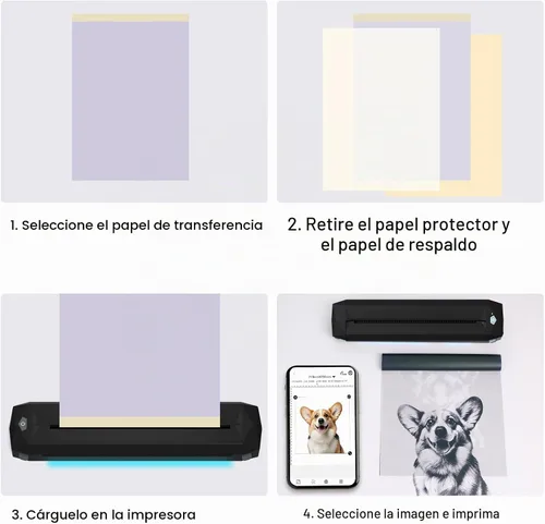 Vista 4 de Impresora inalámbrica de plantillas de transferencia de calor de tatuaje