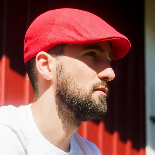 Vista 6 de Sterkowski Ivy Five - Gorra plana de lino 100% natural para hombres y mujeres, súper ligera, 5 paneles sin forro