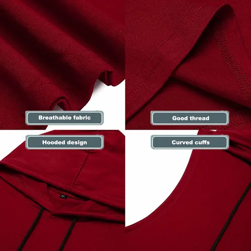 Vista 5 de Babioboa Camisetas sin mangas con capucha para hombre, para entrenamiento deportivo, sin mangas, para gimnasio, culturismo, corte muscular
