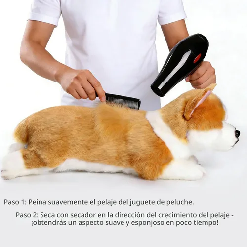 Vista 9 de CU-MATE Juguetes eléctricos de peluche Akita de 12 pulgadas, juguete electrónico de peluche para perro, robot interactivo Wuffy Puppy, caminar