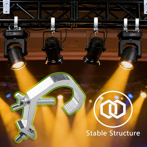 Vista 7 de Abrazadera C abrazaderas O abrazaderas gancho cuerda de seguridad dispositivo para colgar cuerda, utilizado para mover el haz de cabeza, luz LED par