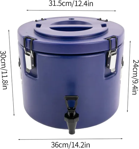 Vista 7 de Enfriador de bebidas aislado de 5.3 galones, dispensador con interior de acero inoxidable y boquilla, enfriador deportivo portátil para campamento