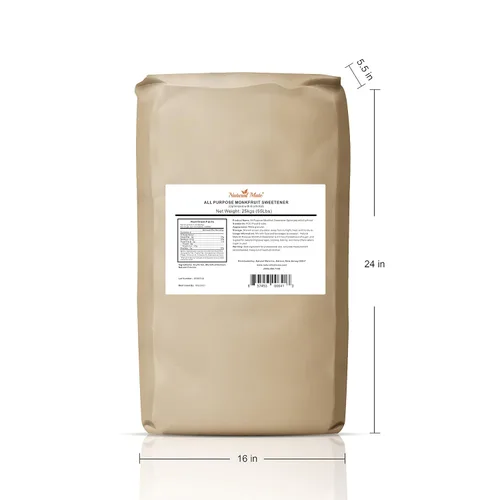 Vista 2 de Edulcorante granular multiusos de fruta de monje (con eritritol) 2 veces dulzura de azúcar (peso neto 25kgs/55lbs/880oz)