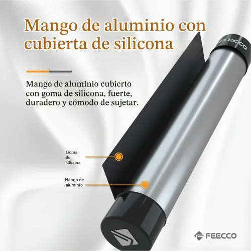 Vista 3 de FEECCO - Cuerda de saltar con peso de 1/2 libra para boxeo, cardio, entrenamiento de crossfit, rango de 8 a 11 pies, cuerda de acero de longitud