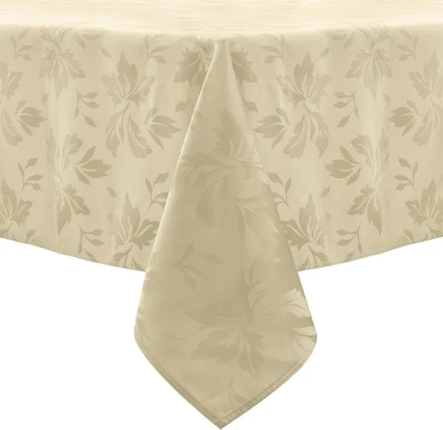 Vista 8 de Romanstile Mantel rectangular de jacquard de primavera, impermeable, diseño floral de damasco, manteles decorativos de tela pesada para cenas