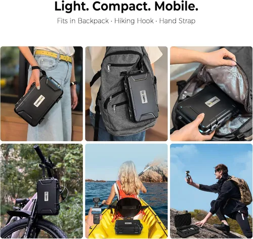 Vista 5 de Estuche rígido impermeable para DJI Osmo Pocket 3 Creator Combo – IP67 carcasa ABS a prueba de golpes, espuma EVA de precisión, estuche