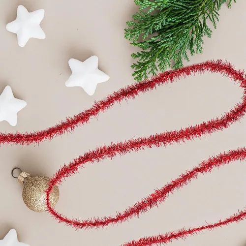 Vista 7 de Guirnalda metálica de oropel con purpurina de 66 pies para decoración de árbol de Navidad, bodas y fiestas de cumpleaños (dorado)