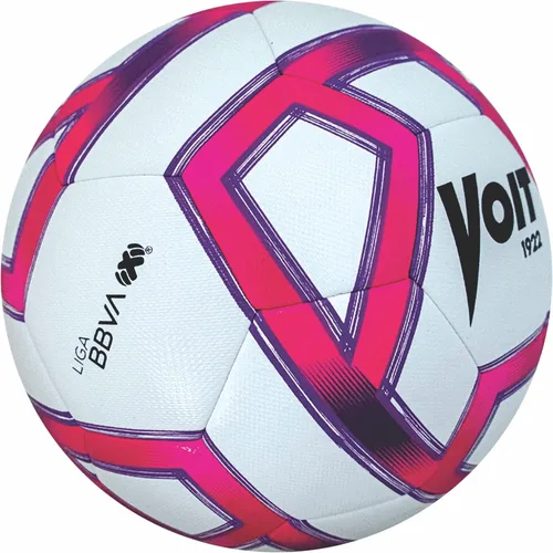 Vista 2 de Voit Balón de fútbol tamaño 5, pelota rosa termosellada de calidad FIFA para pelotas de fútbol de la Liga MX, diseño de vejiga de butilo de 20