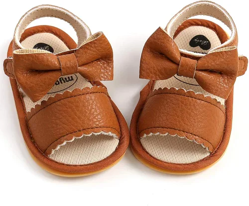 Vista 3 de Timatego Sandalias de verano para bebés y niñas suela suave antideslizante con flores zapatos de vestir para cuna