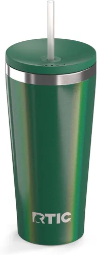 Vista 16 de RTIC Vaso Térmico Diario de 20 onzas de Acero Inoxidable Portátil con Aislamiento, Taza de Café de Viaje con Pajita, Forro de Cerámica, Tapa