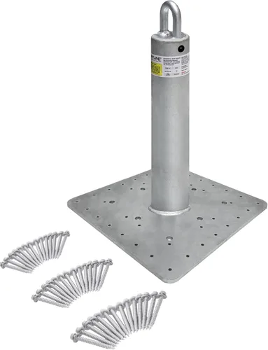 Vista 10 de Frontline Fall Protection Anclaje de techo comercial RO12 de 12 pulgadas Punto de anclaje para techos de acero galvanizado cumple con OSHA y ANSI