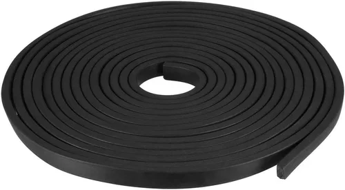 Vista 27 de uxcell Tira de sello de goma rectangular maciza, 0.197 in de ancho, 0.118 in de grosor, 3.3 ft de largo, color negro
