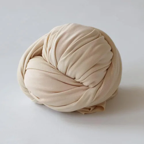 Vista 2 de Coberllus Manta elástica sin arrugas para bebés recién nacidos, para sesión de fotografía (beige)