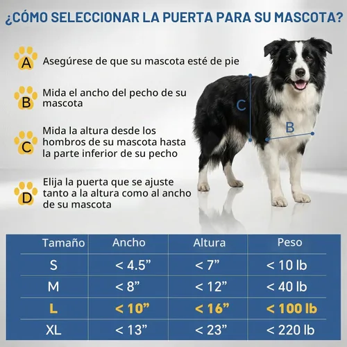 Vista 5 de Puerta para perro para pared, marco de acero, túnel telescópico y doble solapa de silicona de grado alimenticio, puerta grande para perros