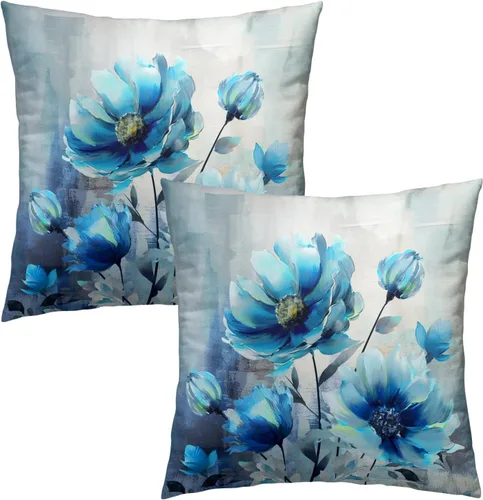 Vista 24 de Giwawa Juego de 2 fundas de almohada decorativas con diseño floral de girasol de 16 x 16 pulgadas, fundas de cojín decorativas para el hogar, sofá