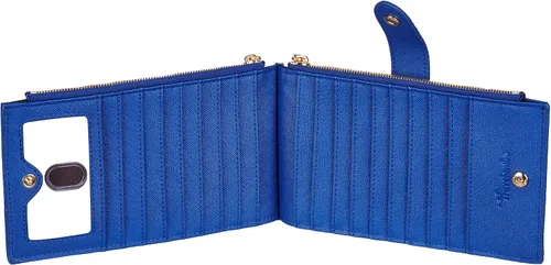 Vista 3 de Travelambo Cartera para mujer con bloqueo RFID y bolsillo con cremallera