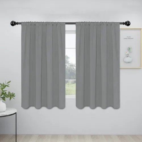 Vista 120 de Easy-Going - Cortinas opacas con bolsillo para varilla para dormitorio, cortinas de ventana para oscurecer la habitación para sala de estar