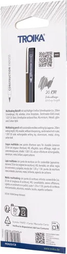 Vista 5 de TROIKA Endless Lead Construction Endless Carbon Pencil with Centimetre / Inch Ruler Sustainable Continuous Writing Tip (Approx. 20 km)