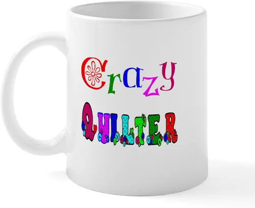 Vista 28 de CafePress I'd Rather Be Quilting Mug Taza de café de cerámica de 11 oz (11.0 fl oz)